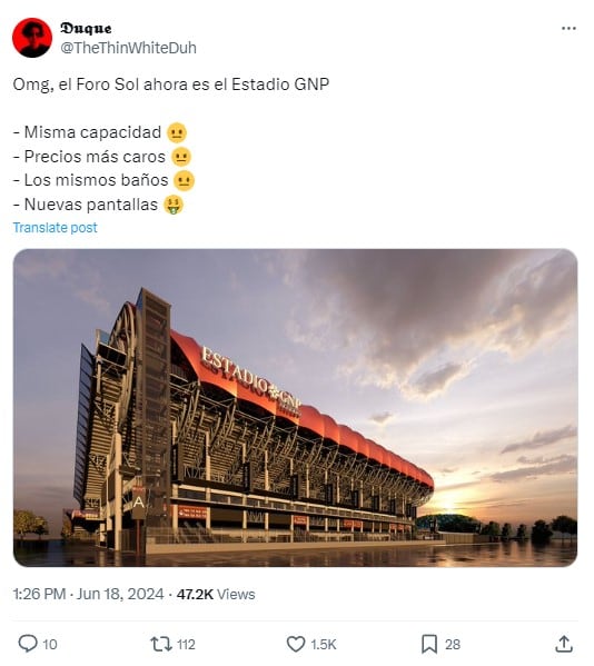 Memes se niegan a aceptar que el Foro Sol ya no existe y prometen nunca llamarle Estadio GNP Seguros