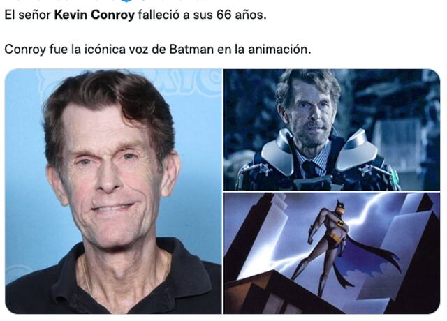 Adiós Batman: Fallece Kevin Conroy, la legendaria voz de Batman The  Animated Series